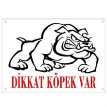 Dalis Pet Tag Dikkat Köpek Var Uyarı Levhası (Bulldog)