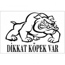 Dalis Pet Tag Dikkat Köpek Var Uyarı Levhası (Bulldog)