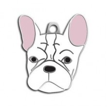 Dalis Pet Tag French Bulldog Köpek Künyesi (Beyaz)