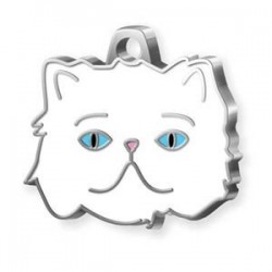 Dalis Pet Tag Mavi Gözlü Beyaz İran Kedisi Künyesi