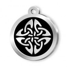 Dalis Pet Tag Mineli Seri Mistik Desenli Künye Siyah