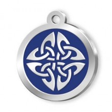 Dalis Pet Tag Mineli Seri Mistik Desenli Künye Mavi