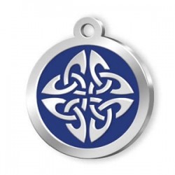 Dalis Pet Tag Mineli Seri Mistik Desenli Künye Mavi