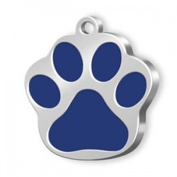 Dalis Pet Tag Mineli Seri Küçük Pati Desenli Künye Mavi Dalis Pet Tag Mineli Seri Küçük Pati Desenli Künye Mavi
