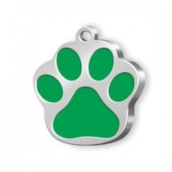 Dalis Pet Tag Mineli Seri küçük Pati Desenli Künye Yeşil Dalis Pet Tag Mineli Seri küçük Pati Desenli Künye Yeşil