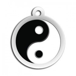 Dalis Pet Tag Mineli Ying Yang Desenli Künye