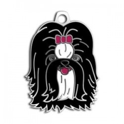 Dalis Pet Tag Shih-Tzu Köpek Künyesi Siyah Dalis Pet Tag Shih-Tzu Köpek Künyesi Siyah