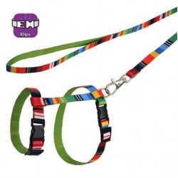 Dalis Renkli Desenli Kedi Göğüs Tasma Seti