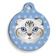 Dalis Scottish Fold Yuvarlak Kedi Künyesi 2,5 Cm