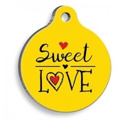 Dalis Tatlı Aşk Yuvarlak Kedi ve Köpek Künyesi Büyük