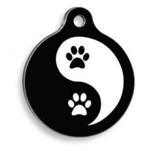 Dalis Yin Yang Patiler Yuvarlak Kedi Künyesi 2,5 Cm