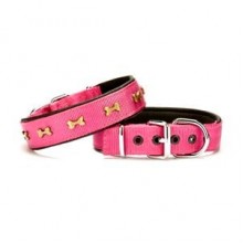 Doggie Comfort Metal İşlemeli Köpek Tasması M 2,5x37-45cm Pembe