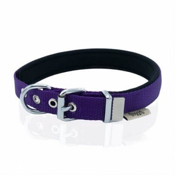 Doggie Comfort Yumuşak Dokuma Köpek Tasması L 2,5x42-50cm Purple