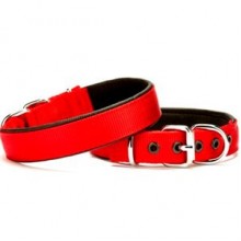 Doggie Comfort Yumuşak Dokuma Köpek Tasması L 2,5x42-50cm Kırmızı