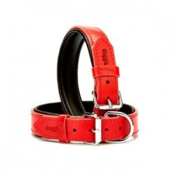 Doggie Deri Boyun Tasması M 4x52-60cm Kırmızı Doggie Deri Boyun Tasması M 4x52-60cm Kırmızı