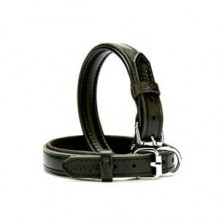 Doggie Deri Boyun Tasması M 1,5x25-30cm Siyah