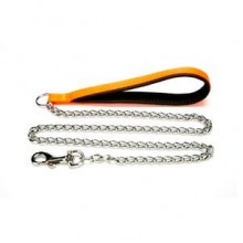 Doggie Dokuma İnce Zincir Gezdirme 3x110cm Turuncu