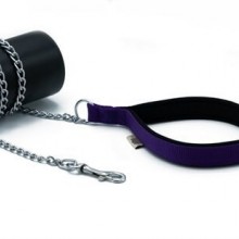 Doggie Dokuma İnce Zincir Gezdirme 3x110cm Mor