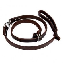 Doggie Eğitimci Yağlı Deri Gezdirme ve Boğmalı Tasma M 2x120cm