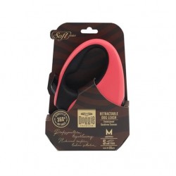 Doggie Otomatik Köpek Tasması Soft M 25 kg 5 mt Pembe