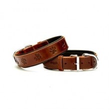 Doggie Patili Deri Boyun Tasması M 3,5x47-55cm Kahve