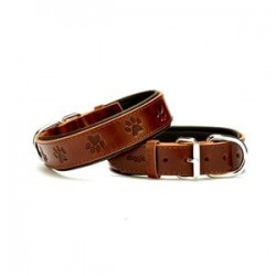 Doggie Patili Deri Boyun Tasması M 3,5x47-55cm Kahve