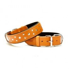 Doggie Rivetli Deri Boyun Tasması M 3,5x47-55cm Camel