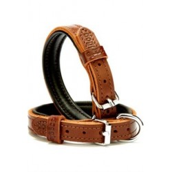 Doggie Yumuşak Deri Boyun Tasması S 2x30-35cm Kahve