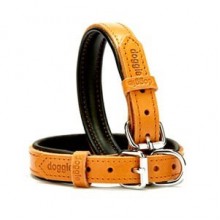 Doggie Yumuşak Deri Boyun Tasması S 2x30-35cm Karamel