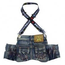 Doggy Dolly Askılı Kot Köpek Pantolonu XL