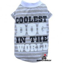 Doggy Dolly Coolest Dog Büyük Köpek Tişörtü Gri Medium