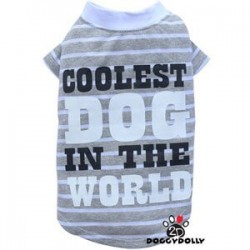 Doggy Dolly Coolest Dog Büyük Köpek Tişörtü Gri Small Doggy Dolly Coolest Dog Büyük Köpek Tişörtü Gri Small