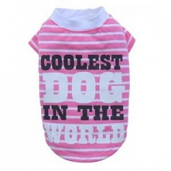 Doggy Dolly Coolest Dog Köpek Tişörtü Pembe Large