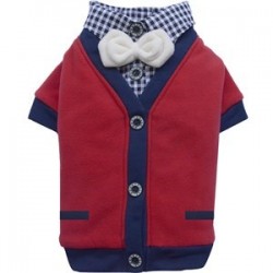 Doggy Dolly Gömlek Yakalı Köpek Süveteri Kırmızı Large