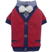 Doggy Dolly Gömlek Yakalı Köpek Süveteri Kırmızı Small