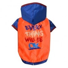 Doggy Dolly Kapşonlu İnce Köpek Yağmurluğu Turuncu XS