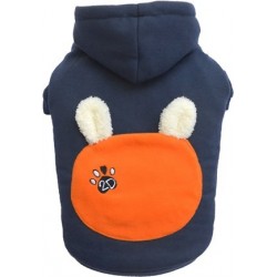 Doggy Dolly Kapşonlu Kalın Köpek Sweatshirt Lacivert 2XL