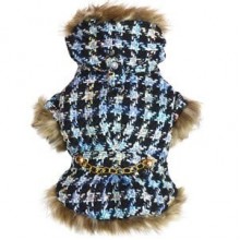 Doggy Dolly Kürklü Kapşonlu Köpek Montu 2XL