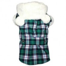 Doggy Dolly Kürklü Kolej Köpek Montu Yeşil Large