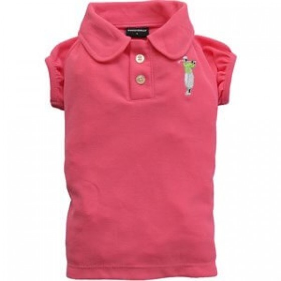 Doggy Dolly Polo Yaka Köpek Tshirt Pembe XS