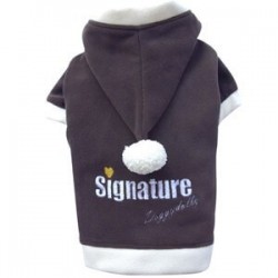 Doggy Dolly Signature Kapşonlu Köpek Poları Kahve XL