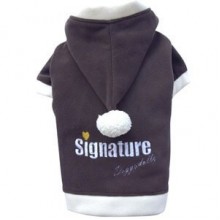 Doggy Dolly Signature Kapşonlu Köpek Poları Kahve Small