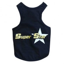 Doggy Dolly Super Star Büyük Köpek Tişörtü Siyah XL