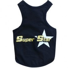 Doggy Dolly Super Star Büyük Köpek Tişörtü Siyah Medium