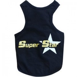 Doggy Dolly Super Star Büyük Köpek Tişörtü Siyah Large