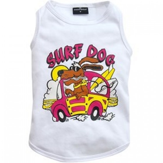 Doggy Dolly Surf Dog Köpek Tişörtü Beyaz 2XL