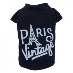 Doggy Dolly Vintage Paris Tshirt Siyah XS Doggy Dolly Vintage Paris Tshirt Siyah XS