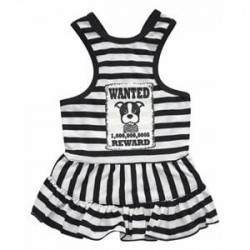 Doggy Dolly Wanted Askılı Çizgili Köpek Elbisesi Small