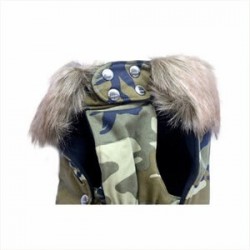 Doggy Dolly Yakası Kürklü Kamujlaj Köpek Montu 2XL Doggy Dolly Yakası Kürklü Kamujlaj Köpek Montu 2XL