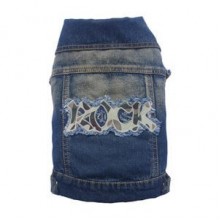 DoggyDolly Rock Jean Kot Köpek Ceketi 2XL